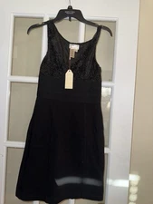 Max Studio Speciality Products NEW black polka dot pencil dress sleeveless small