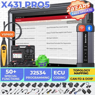 2025 LAUNCH X431 PRO5 PAD V+ Diagnostic Scanner J2534 Programming E.CU Coding
