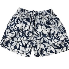 Op Board Shorts Men Size L Blue White Hawaiian Aloha Swim Beach Vacation Summer