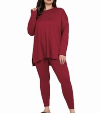 NWOT Zenana 2-Piece Long Sleeve Loungewear Legging Set