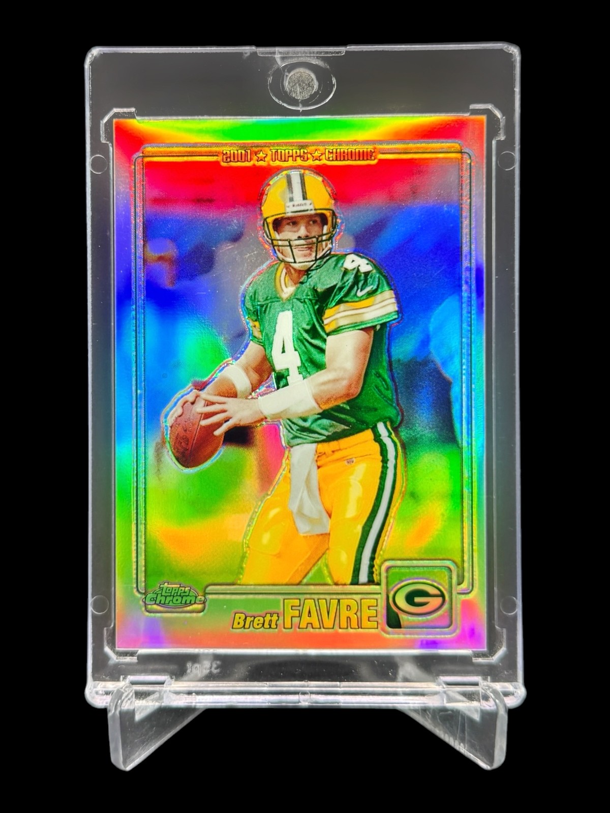 2001 Topps Chrome BRETT FAVRE /999 REFRACTOR HOLO SP VARIATION #46🔥RARE🔥