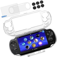 PS Vita 1000 Crystal Hard Case Cover Screen Protector Joystick Caps For PCH 1000