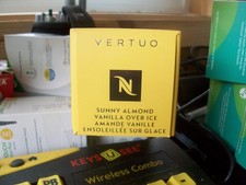60 NESPRESSO VERTUO DOUBLE ESPRESSO PODS, SUNNY ALMOND VANILLA OVER ICE
