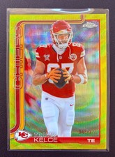 2025 Topps Chrome Yellow Wave Refractor #/275 - Travis Kelce 150 (SN)