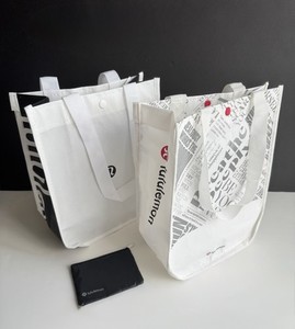 lululemon (1) Black Zip Pouch & (2) Sustainable Reusable Tote Bags