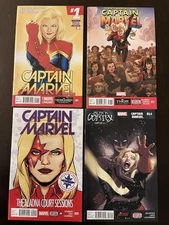 Marvel Captain Marvel Comic Lot of 4. 2014 #17 Kamala Khan cameo. 