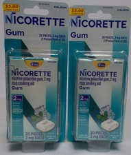 Nicorette White Ice Mint 2mg Coated Gum 40 Pieces