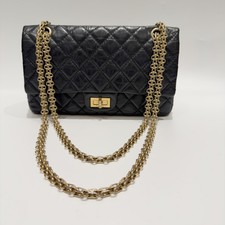 Chanel Small 2.55 Reissue Flap Bag Black Aged Calfskin GHW Double Chain