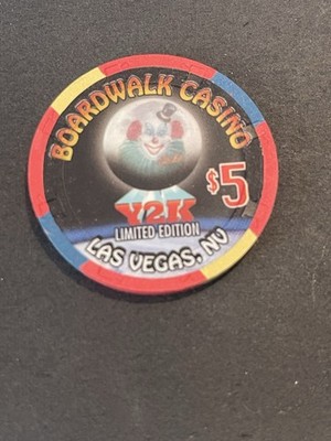 BOARDWALK HOTEL CASINO $5 (Y2K LTD ED) gaming poker chip - Las Vegas, NV