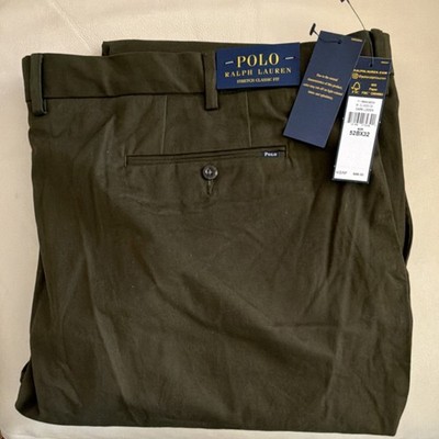 Polo Ralph Lauren Men's Stretch Classic Fit Straight Leg Cotton Pants Dark Loden
