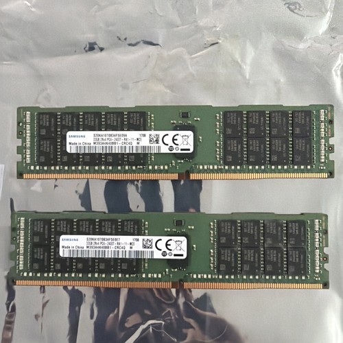 New Listing2x Samsung 32GB (64GB) DDR4 ECC Registered (RDIMM) PC4-2400T
