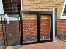 Upvc A Rated Black Foiled Veka Window/white Inside