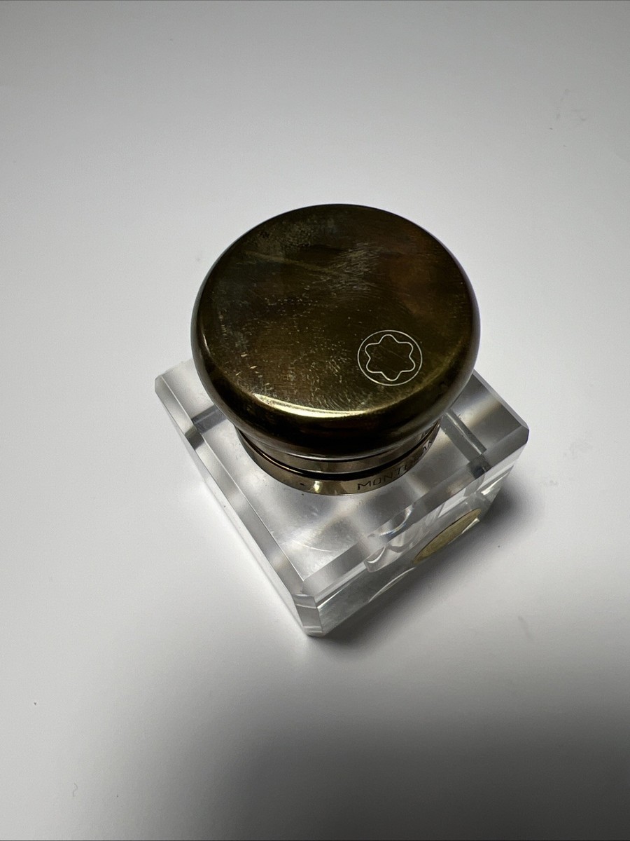 RARE Montblanc GERMANY Hand Cut Crystal with BRASS lid