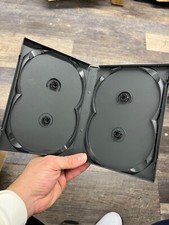 New Standard Black 4-Disc DVD Replacement 14mm Case Premium Movie Storage Shell