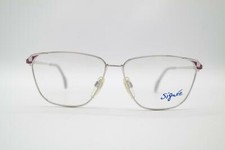 Vintage Metzler Signee 7202 486 Silver Purple Oval Glasses Frame NOS