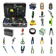 TAWAA FTTH Optical Fiber Test Tool Kit TFS-40D Include Fiber Cleaver, OPM, VFL