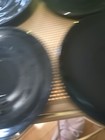 Set Of 12  Black Glass Saucers  Estate JJ #110 — photo 2
