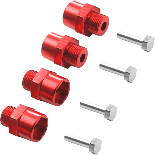 8 Pack Red 1/8 12mm to 17mm Wheel Hex Hub Adapter Extension For 1/10 RC Car - Bild 7 von 10