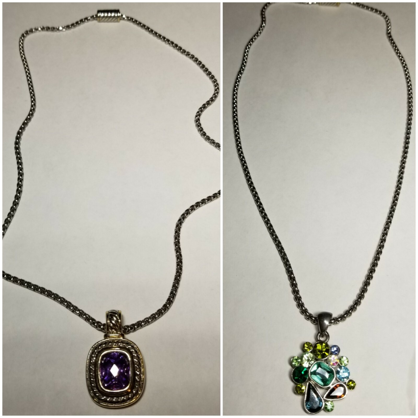 2 Crystal Pendants/Interchangeable Chain - image 2