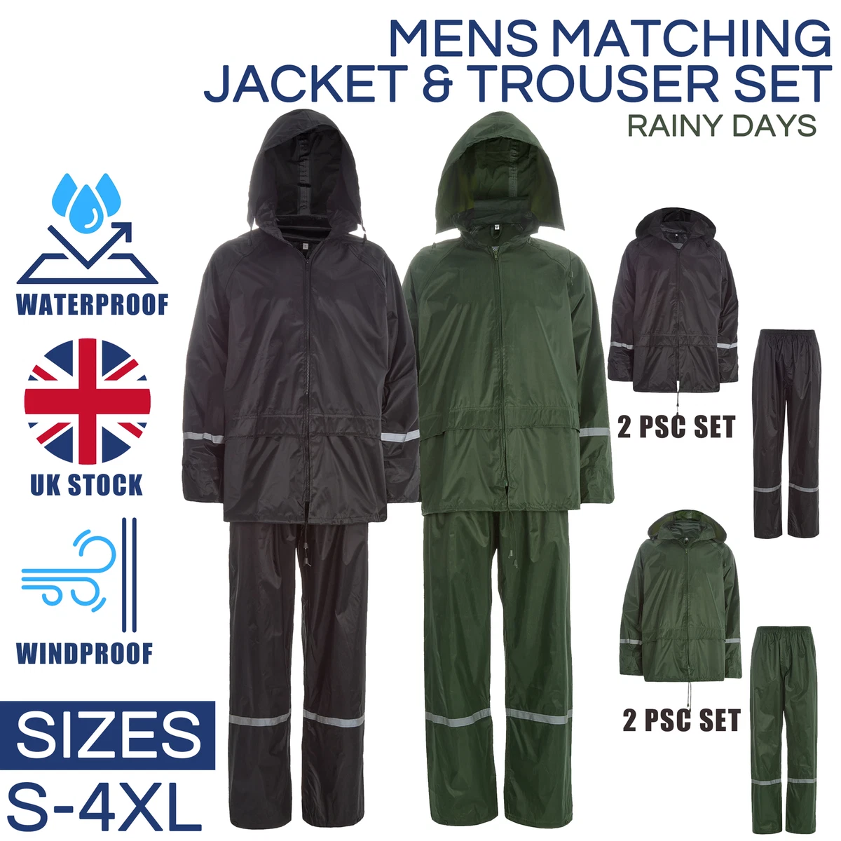 Waterproof jacket and sales trousers set