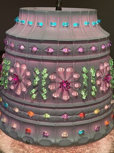 Wild Hippie 70's Vibes Multi Colored Hanging or Table Lamp RV Girls Room Retro - Picture 3 of 12
