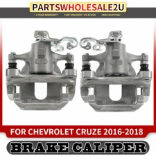 2x Rear Left & Right Brake Calipers for Chevrolet Cruze 2016-2019 with Bracket