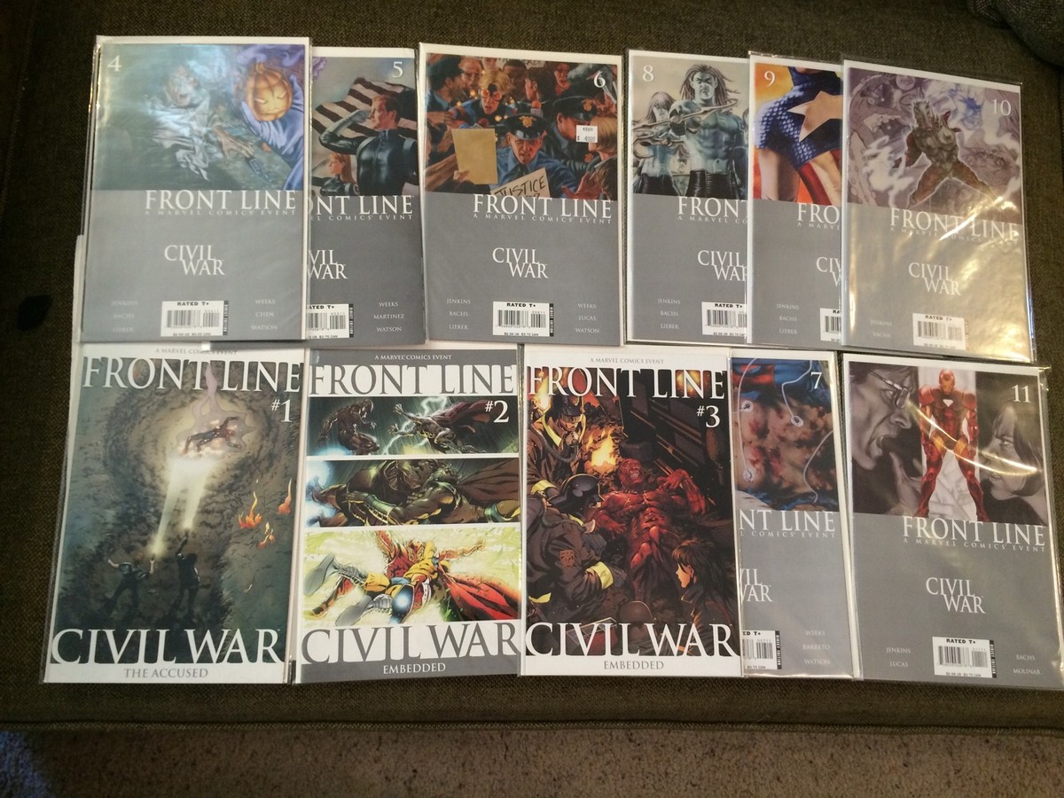 FRONT LINE : CIVIL WAR １・２　2冊セット！ Civil War Front Line 1 - 11 Complete Set Near Mint Minus