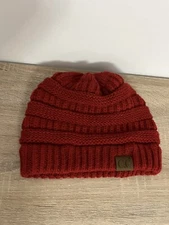 CC Beanie Women's Knit Slouchy Thick Cap Hat Unisex Solid Color C.C Beanie