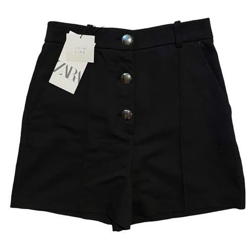 NEW ZARA Gold Button Ultra High Waisted 