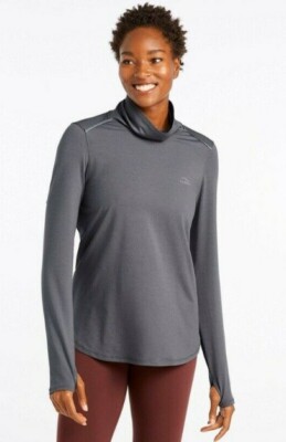 NWT LL Bean Women's Multisport Tech Tee Mock Baselayer Long Sleeve Shirt M