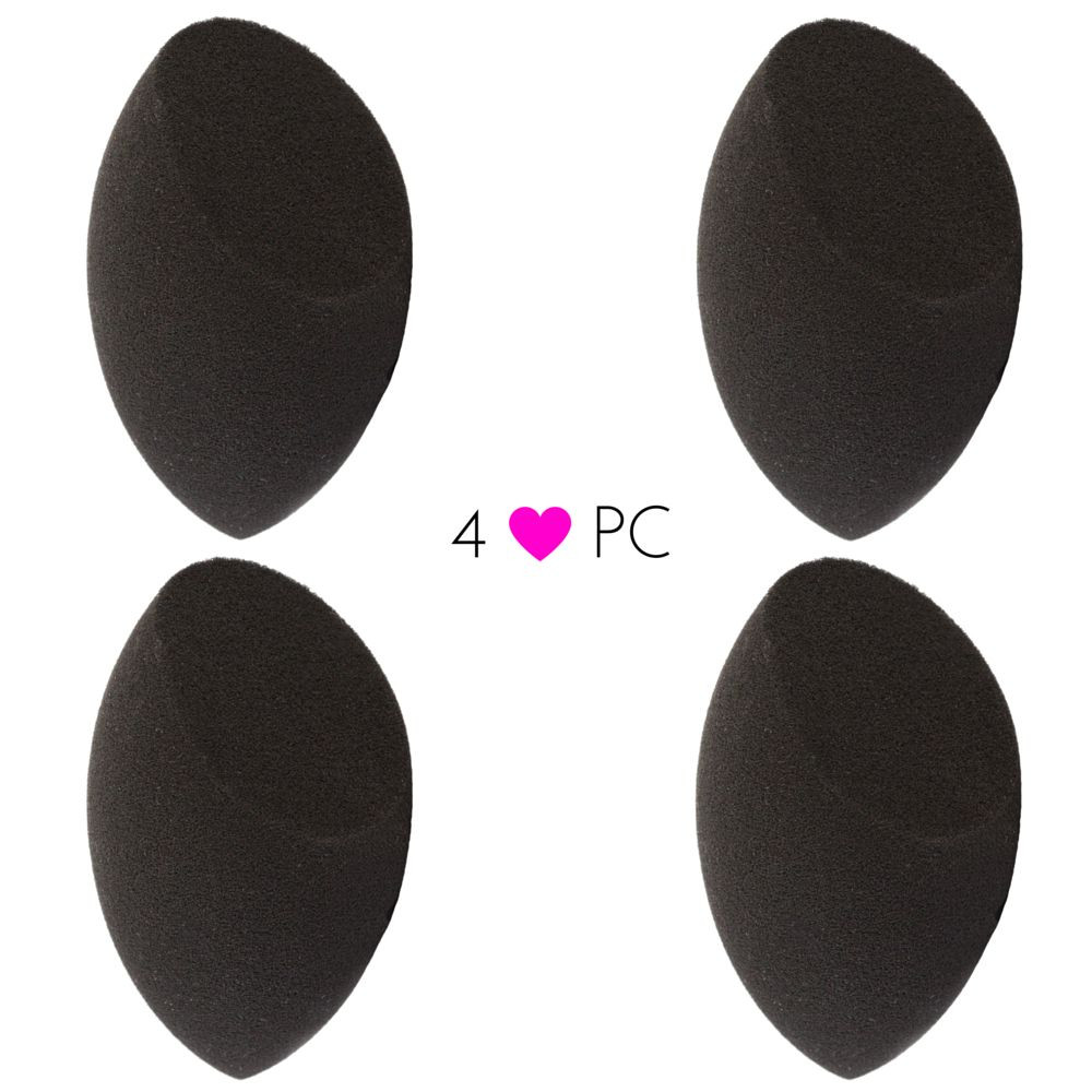 pro Contour Makeup Sponge Blender 4pc Set by Beauty Junkees ** Exclusive Dealer