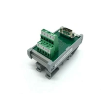 Connectwell ESMT 9-Wire/Pin Terminal Block to DB9 Connector, DIN Rail Mount