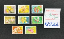 North Vietnam stamps, 8 Used/Cancelled Stamps, SCV 2009=$2.10, #1244 OR #1245