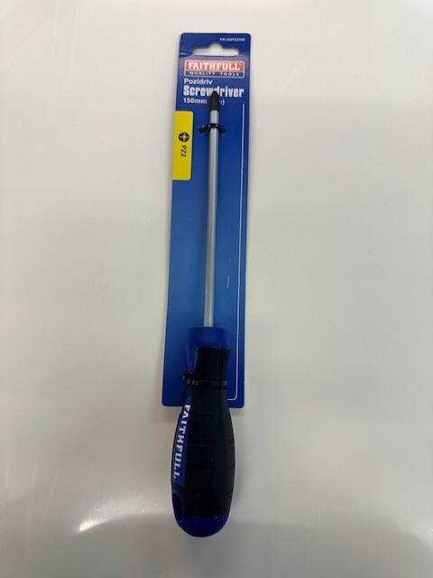 Faithfull - Soft Grip Screwdriver Pozidriv Tip PZ2 x 150mm -