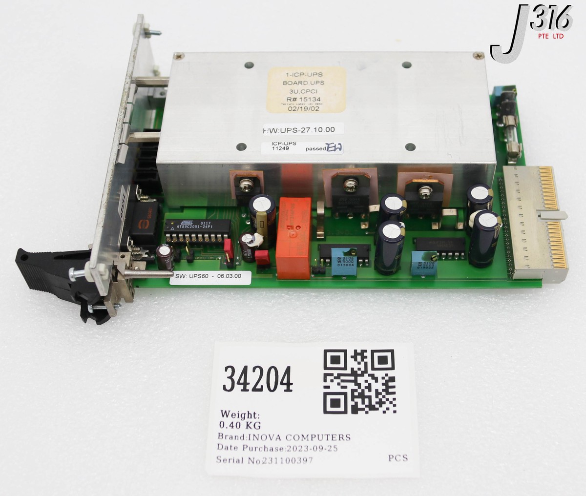 34204 INOVA COMPUTERS PCB ASSY, ICP-UPS COMPACT CPI, AMAT 0190