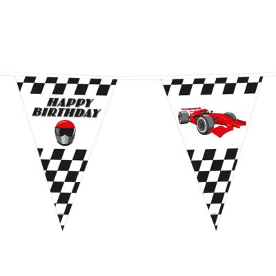 Race Car Party Backdrop Banner | 71x49 Inch Large Checkered Flag Background | For Birthday Decor, Photo Booth Wall