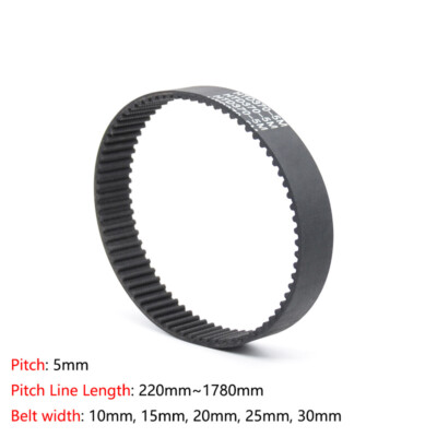 HTD 5M Timing Belt 220~1780mm Arc Teeth 5mm Pitch W:10mm~50mm Rubber Drive Belt