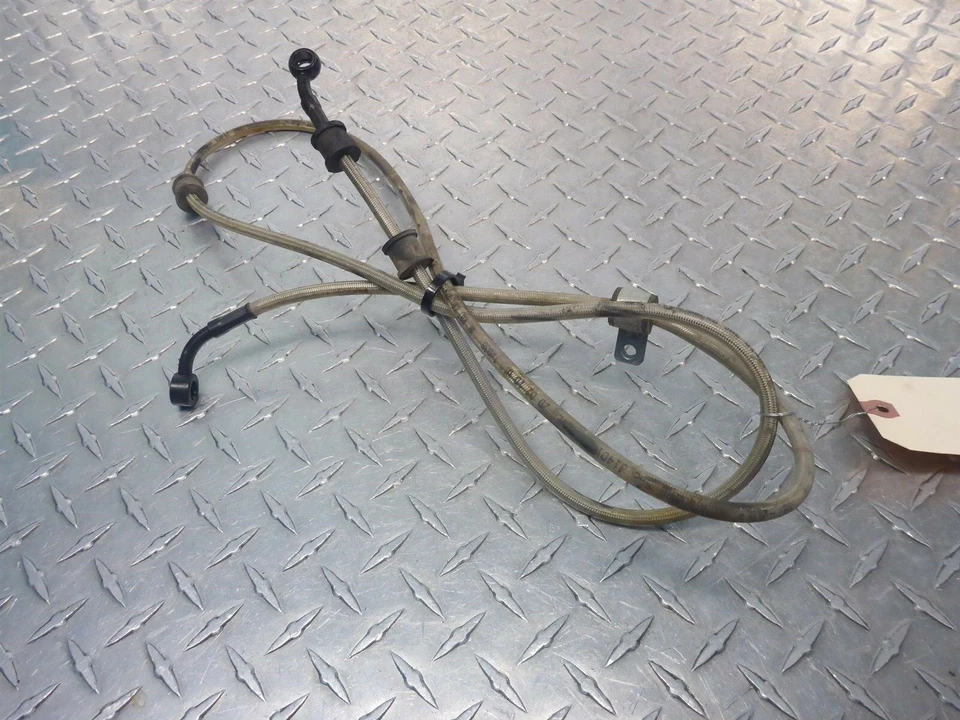 Mangueira de linha de freio traseira Can Am CanAm DS90X DS90 DS 90 X aço inoxidável trançada - Imagem 3 de 4