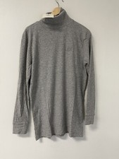 Siksilk Sweater Mens Medium Gray Turtle Neck Lightweight Pullover Shirt N119