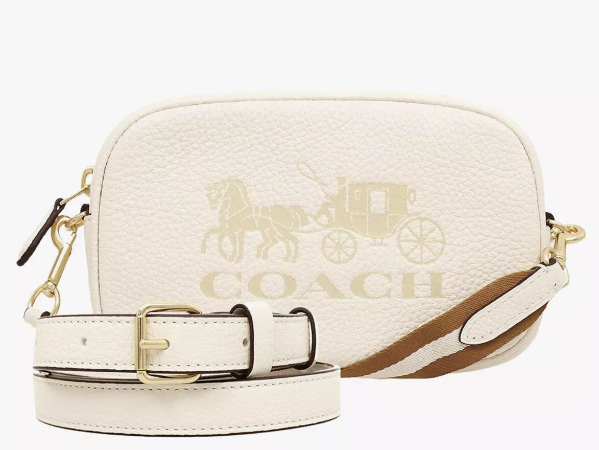 Coach Jes Convertible Belt Bag Colorblock Horse & Carriage Chalk Ivory 97654