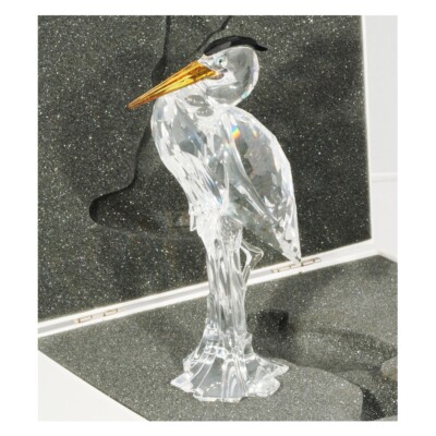 Swarovski Crystal Figurine - 2005 - Silver Heron - SCS Retired