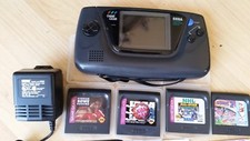 Sega Game Gear parts only , Power Supply Adapter, Games Sonic,Boxing,NHL, NBA 