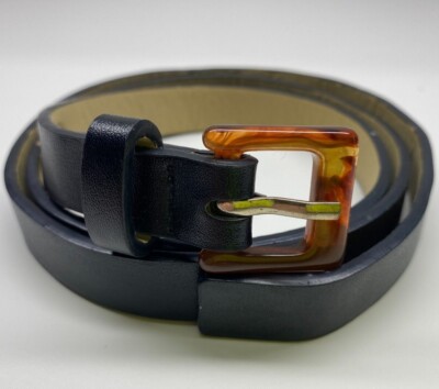 Madden Girl Skinny Thin Casual Belt Sz 32 - 34 Brown Buckle 3/4'' Wide 