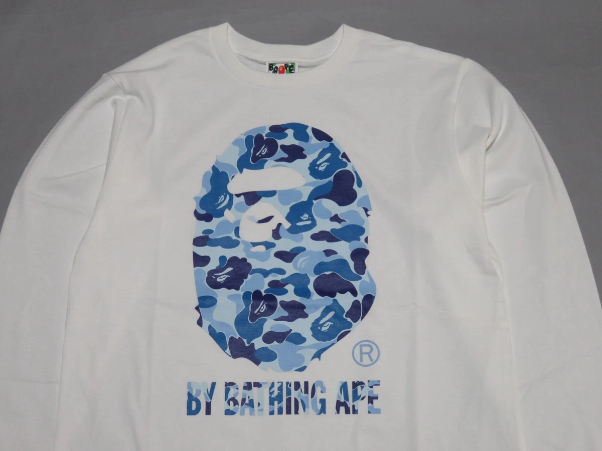 32848 bape abc camo by bathing ape white/blue long tee L