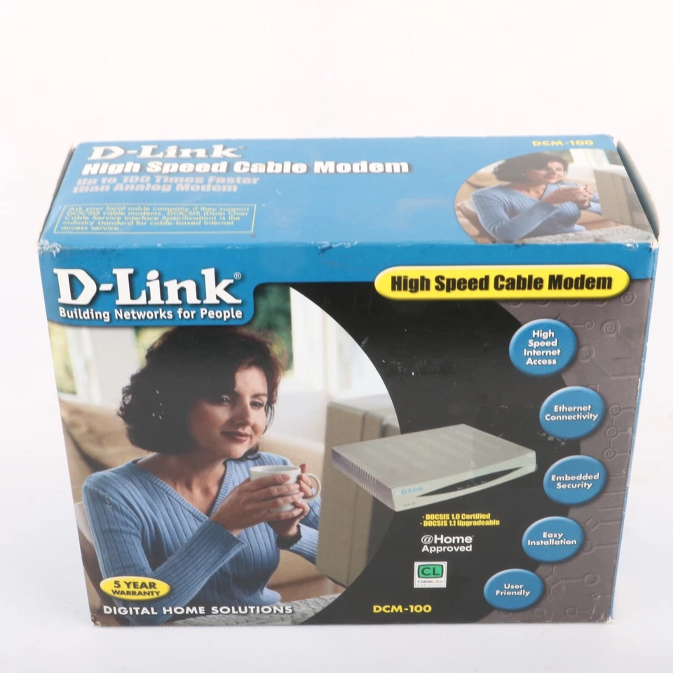 D-Link DCM-100 High Speed Cable Modem OPEN BOX LOOKS UNUSED - Image 2 of 3