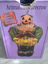Headless Animated Scarecrow Pop Up Pumpkin Sound & Lights Halloween Decor