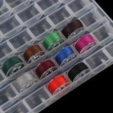 Storage Box for 25 Empty Bobbins   Plastic Organizer for Sewing  Knitting