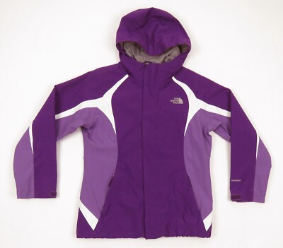 The North Face TNF Hyvent Waterproof Purple Girls Youth Hooded 