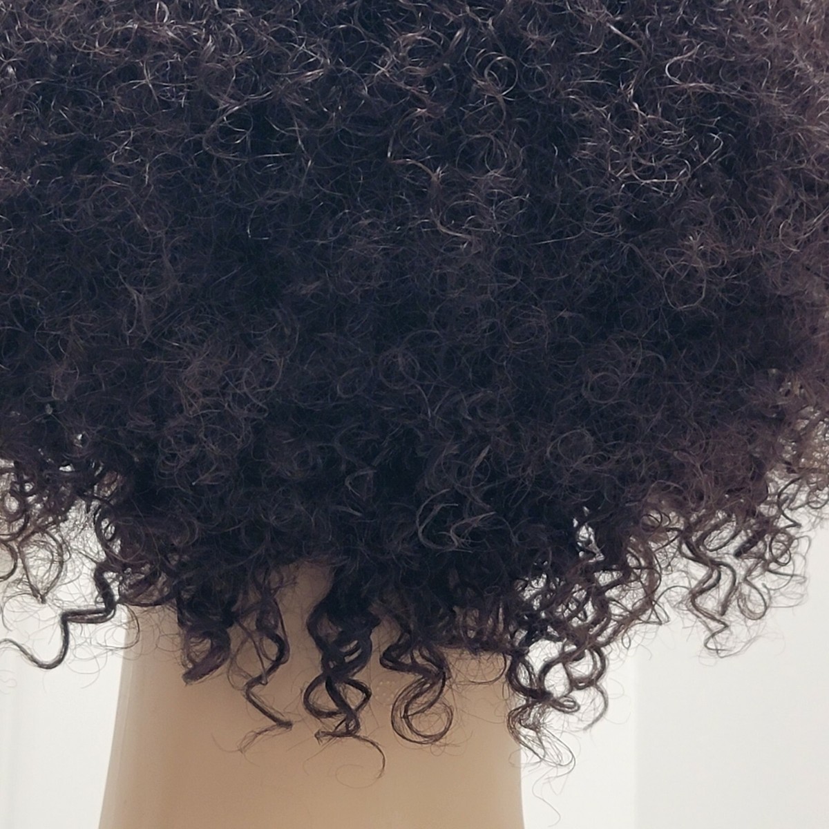 Natural Afro Kinky Curly 100% Virgin Human Hair Classic Cap  display picture 3