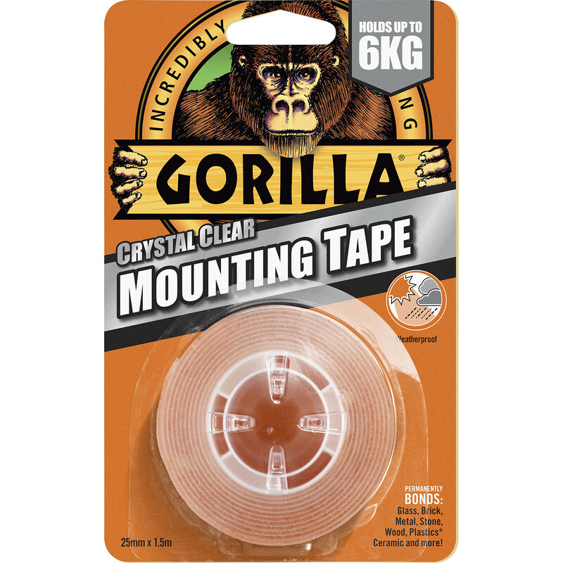 Gorilla Crystal Clear Mounting Tape 25.4mm x 1.52m
